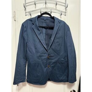 J. Crew Thompson Navy Blue Cotton Blend Blazer Jacket Men's 40S Preppy Classic